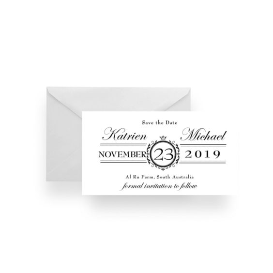 040 Brittany & James Save the Date style black