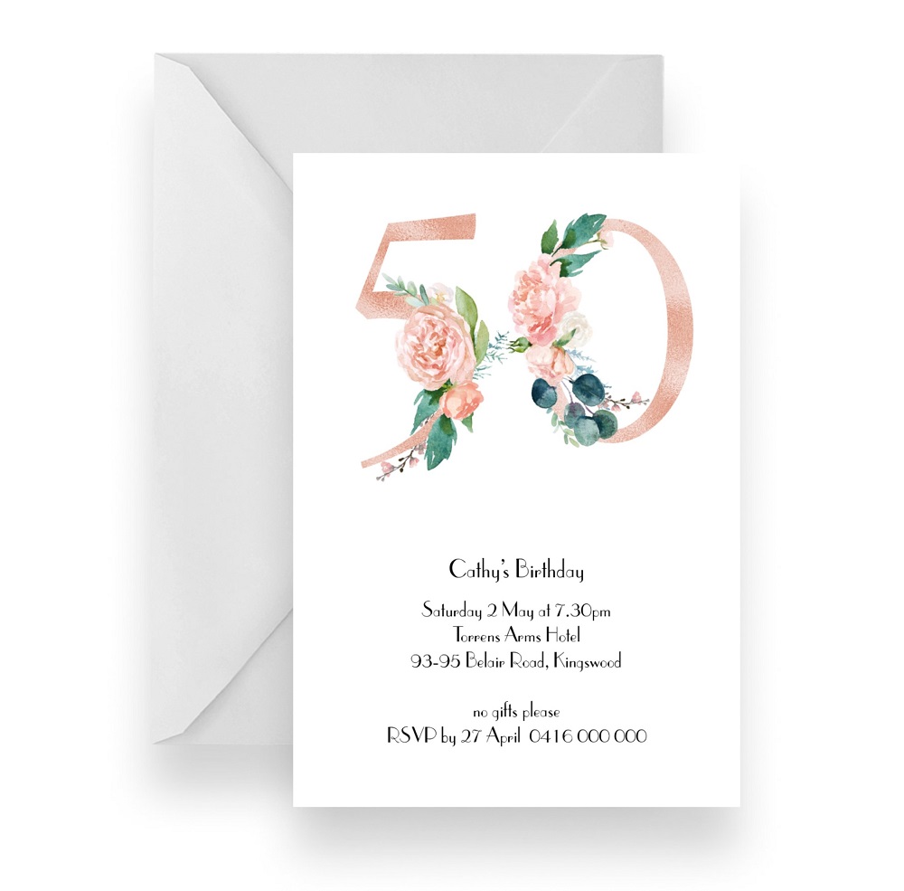 50th Birthday Invitations