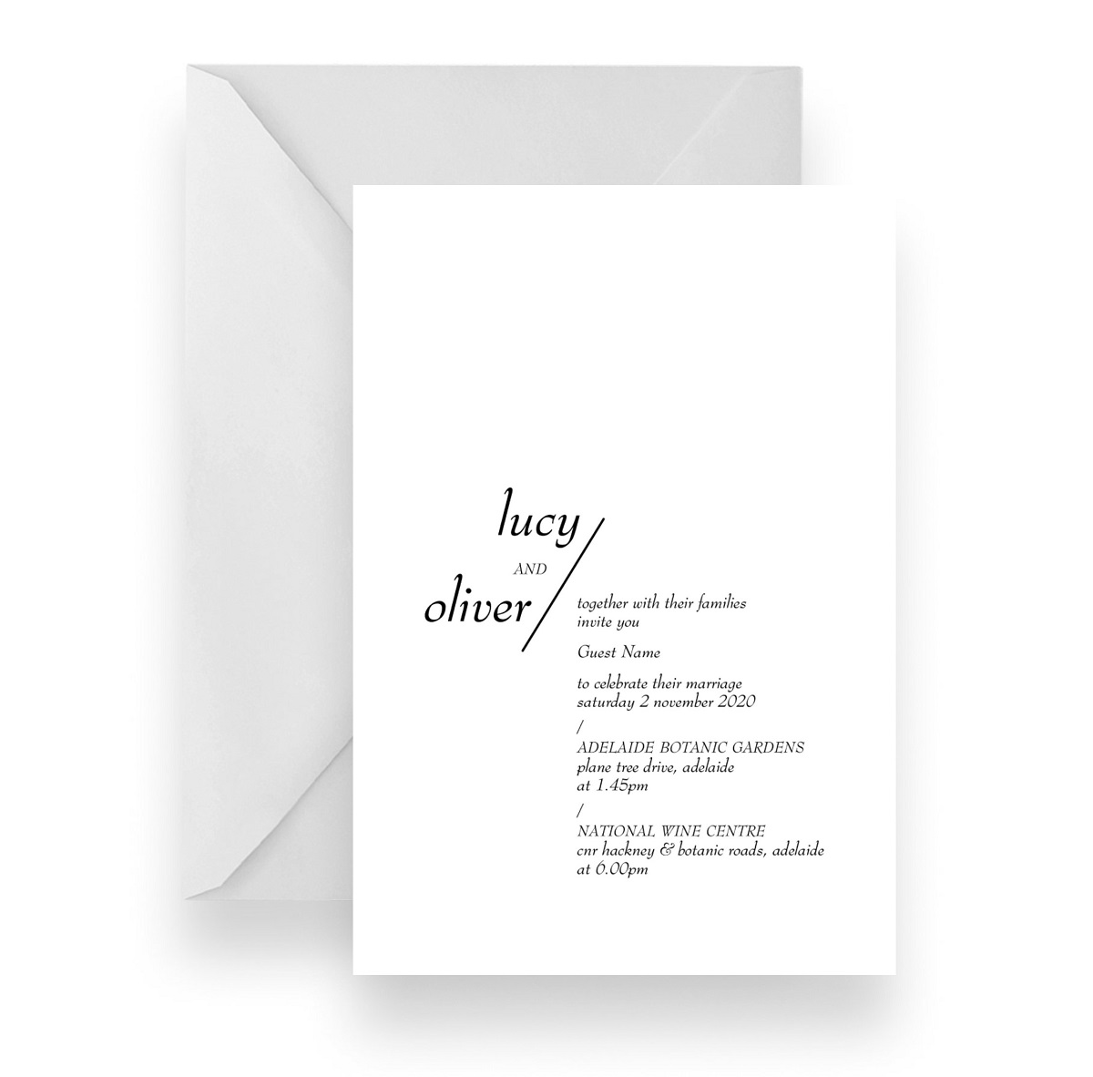 126 Modern Stylish Simple Wedding Invitation WEB