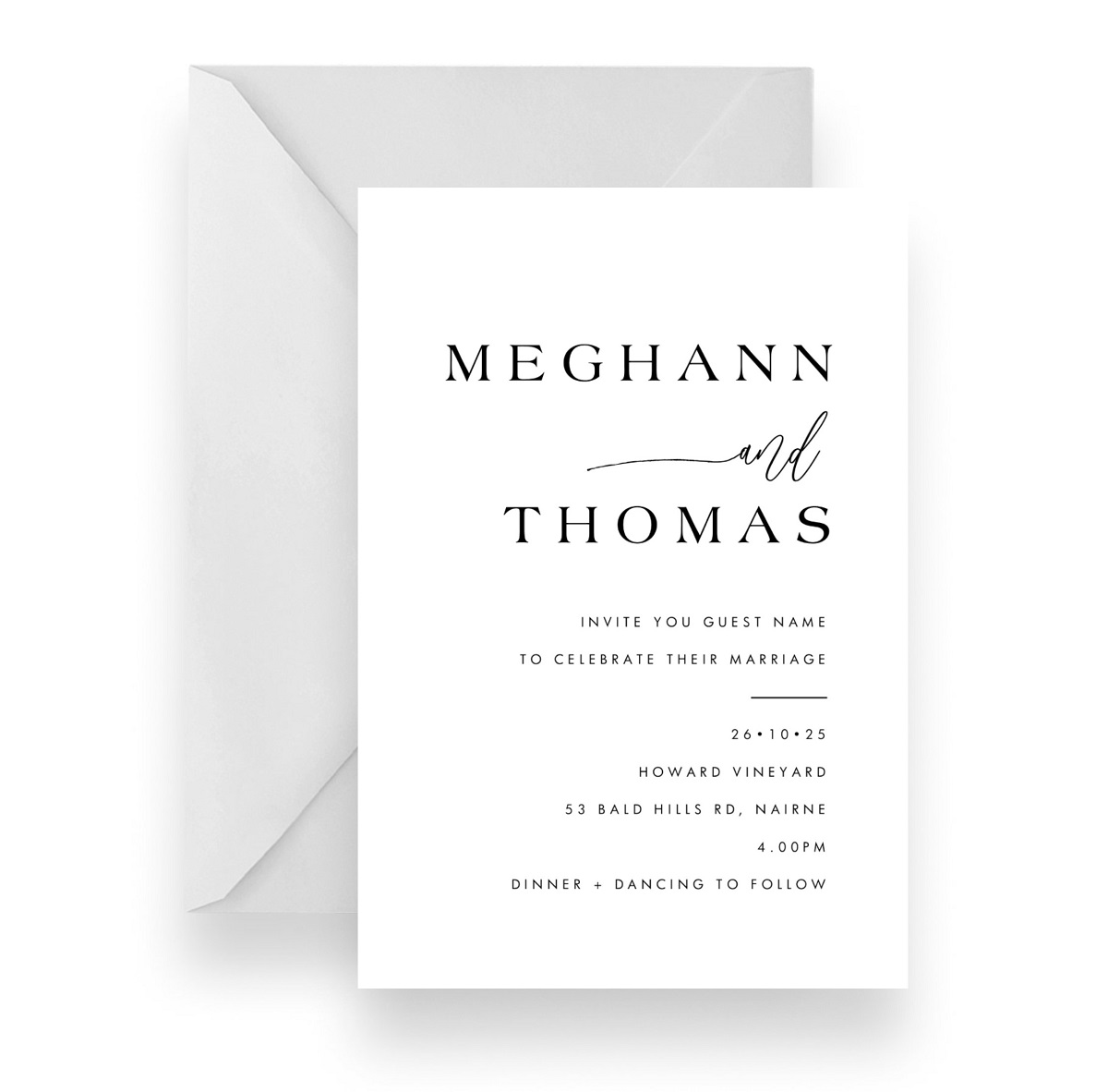 Simple Wedding Invitation Examples