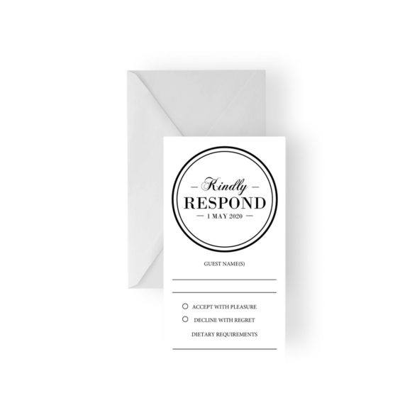 151 Sleek Modern Monogram RSVP Reply Card WEB