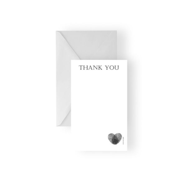 162 Thumb Print Wedding Thank You Card WEB