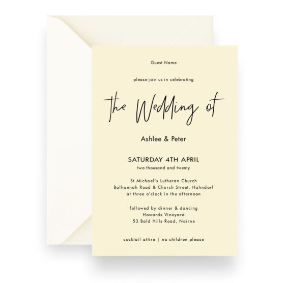 169 The Wedding Of Invitation CREAM WEB