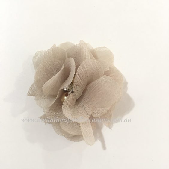 DIY-023 Dainty Fabric Flower Nude Brown