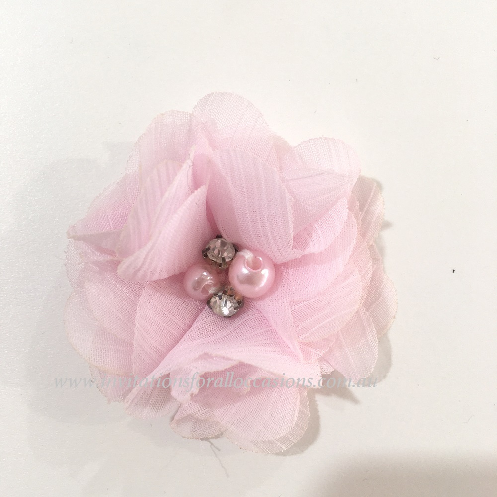 DIY-024 Dainty Fabric Flower Soft Pink