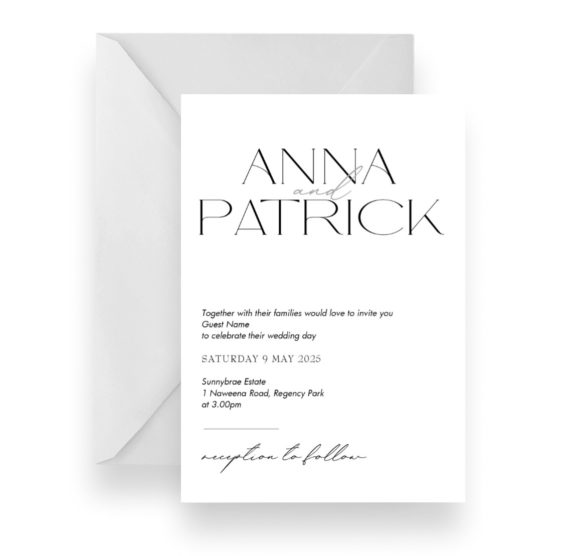 243 Simple Script Wedding Invitation